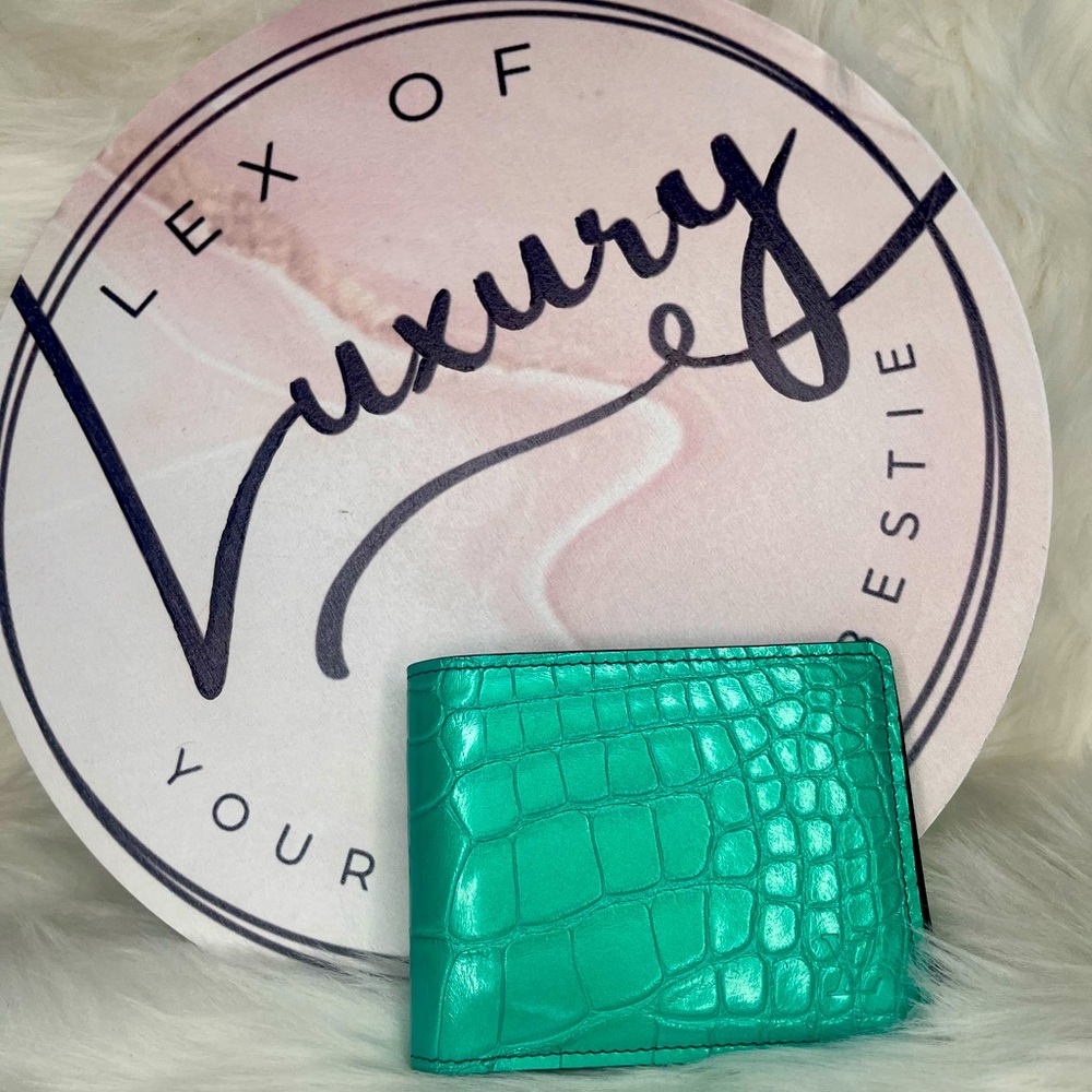 LOUIS VUITTON Alligator 🐊 Multiple Wallet in Turquoise Blue